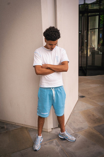 consistency 'shorts set' blue & white